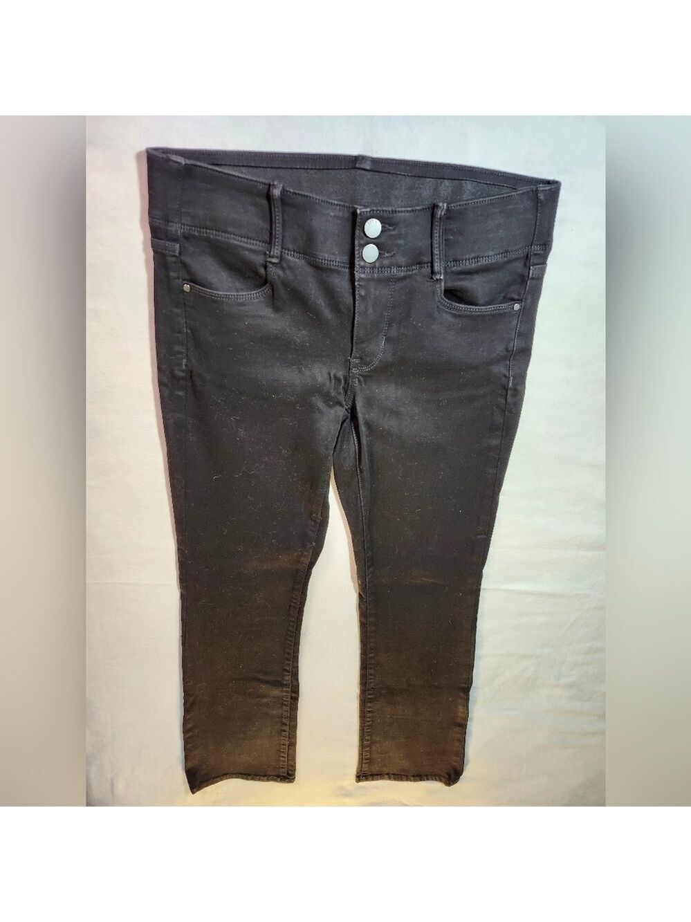 Apt.9 cotton blend boot cut wide elastic band dbl button & zip closure sz 9